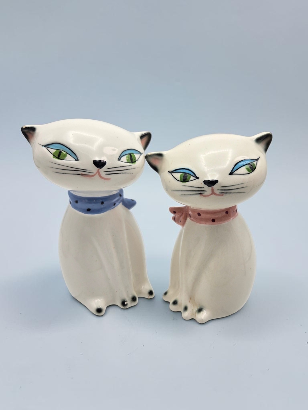 Vintage 1958 Holt Howard Cozy Kittens Salt and Pepper Shakers, MCM Siamese Japan